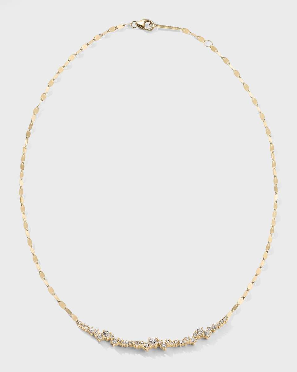 Diamond Cluster Tennis Necklace